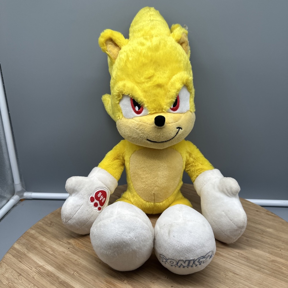 Build-A-Bear Sonic the Hedgehog 2 Tails Plush Yellow 17" Super Sonic